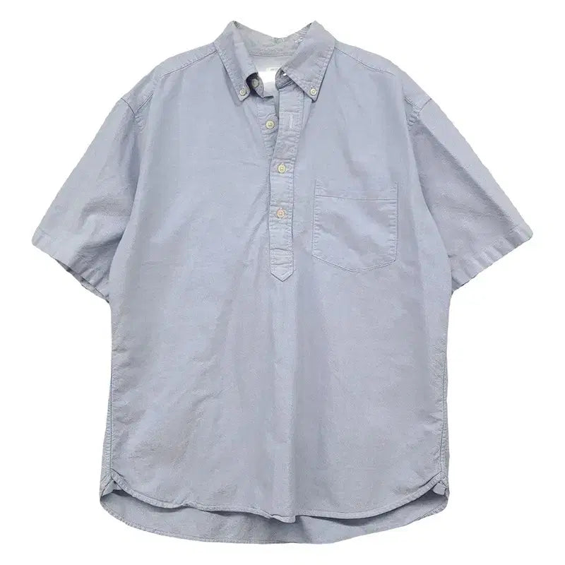[BUNJANG] Uniqlo Light Blue Short Sleeve Shirt M / 유니클로 라이트 블루 반팔 셔츠 M