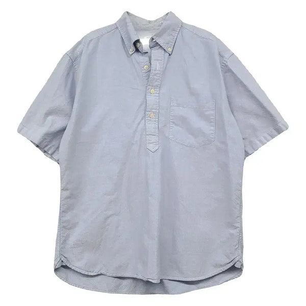 [BUNJANG] Uniqlo Light Blue Short Sleeve Shirt M / 유니클로 라이트 블루 반팔 셔츠 M