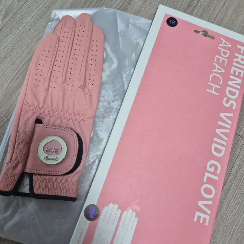 [BUNJANG] Kakao Apeach Sheepskin Left Hand Golf Glove Size 18 / 새상품)카카오양피왼손골프장갑 컬러골프장갑