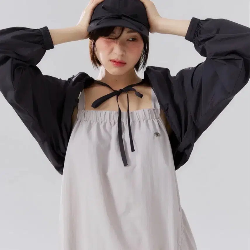 [BUNJANG] Delicent Nylon Bolero Jumper / 델리센트 나일론 볼레로 점퍼