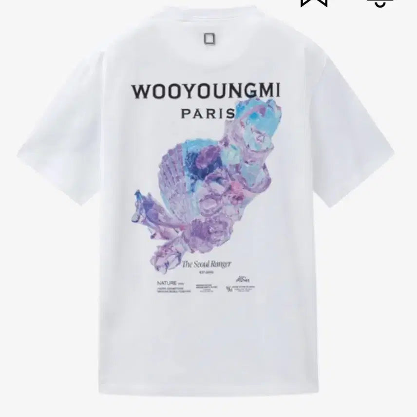 [BUNJANG] Wooyoungmi 3D Coral Back Logo T-shirt White (25SS) / 우영미 3D 코랄 백로고 티셔츠 화이트 (25SS)