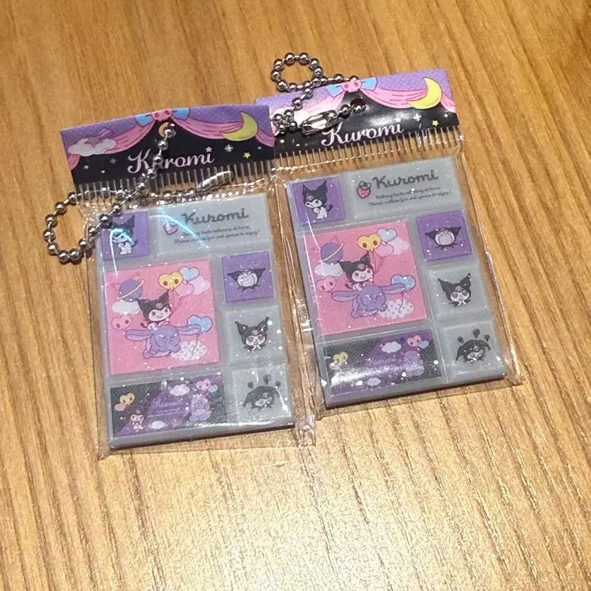 [BUNJANG] Kuromi Tile Sticker Keychain / 쿠로미 타일스티커 키링