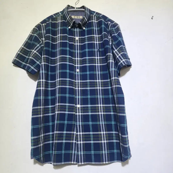 [BUNJANG] Beanpole Check Short Sleeve Shirt (Size 100) / 빈티지존 빈폴 체크 반팔 셔츠 100