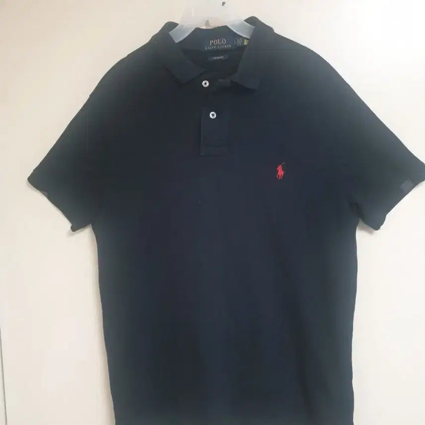 [BUNJANG] Polo Ralph Lauren Custom Fit Black Polo T-Shirt Size S / 폴로 랄프로렌 블랙 커스텀핏 카라티 S