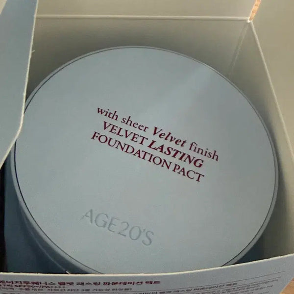 [BUNJANG] Age 20's Velvet Lasting Foundation Pact 17C (Main + Refill) / 에이지투웨니스 벨벳 래스팅 파운데이션 팩트 17C (본품+리필)