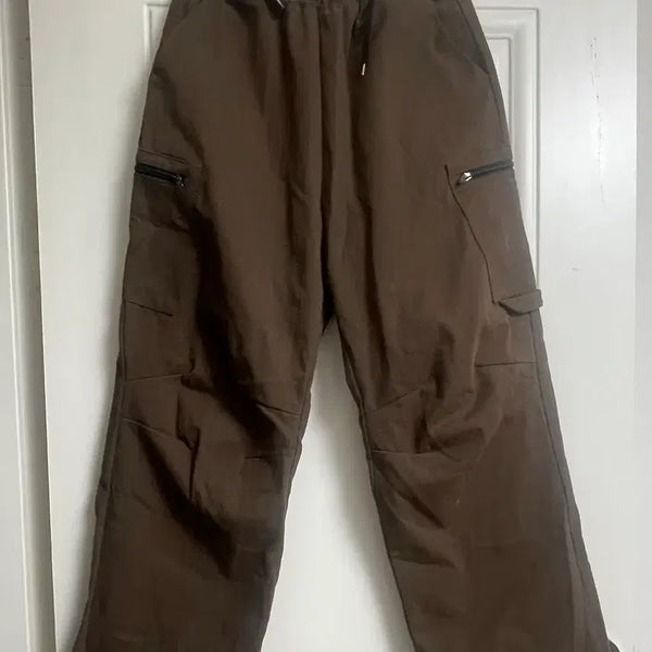 [BUNJANG] Brown Cargo Jogger Pants / 브라운 카고 조거 팬츠