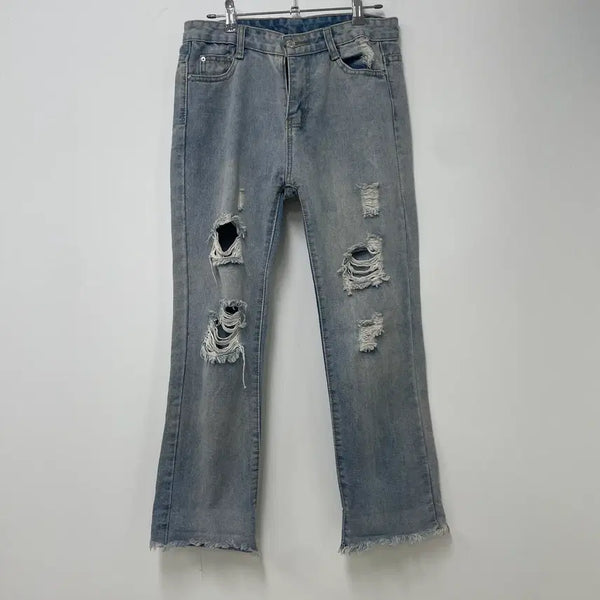 [BUNJANG] Vintage Fringed Denim Pants / 빈티지 수술 데님팬츠 청바지