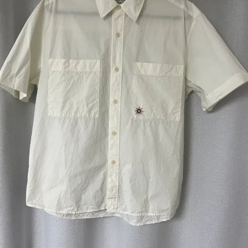 [BUNJANG] Garden Express Two Pocket Half Shirt Ivory L / 가든익스프레스 TWO POCKET HALF SHIRT 아이보리 L사이즈