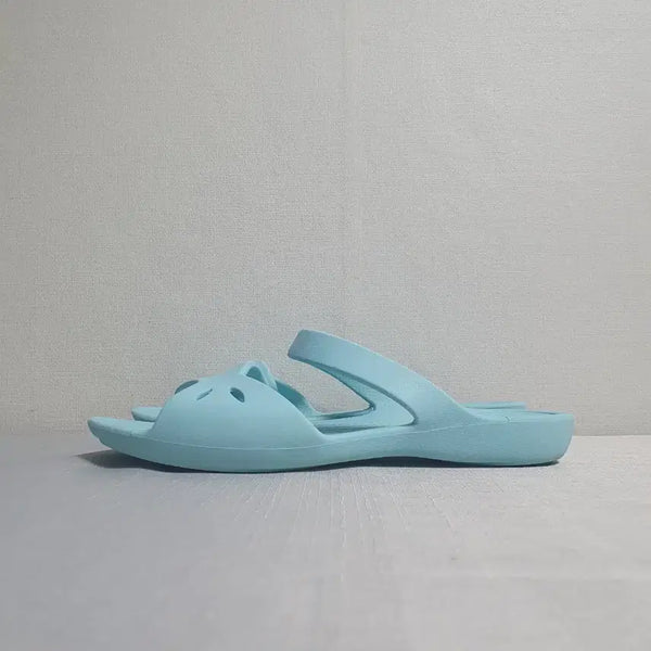 [BUNJANG] Crocs Cali Flat Strap Slide Sandals Mint Blue 230mm / 크록스 캘리 플랫 스트랩 슬리퍼 민트블루 230mm