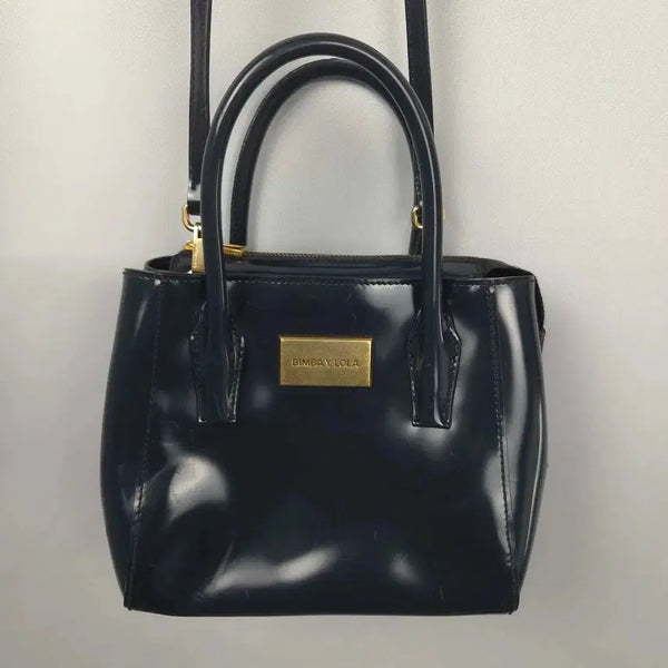 [BUNJANG] BY FAR Patent Navy Tote Bag / 빔바이롤라 애나멜(페이턴트) 네이비 토트백 크로스백