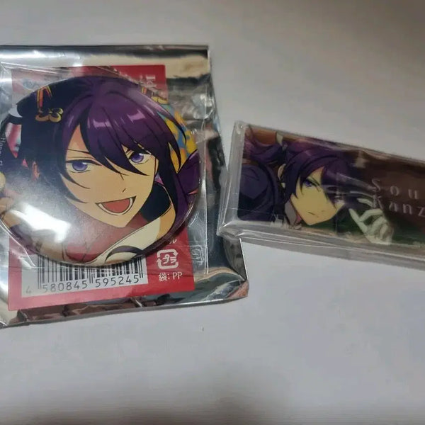 [BUNJANG] Ensemble Stars! Soma Kanzaki Badge & Acrylic Badge Bundle Set / 앙스타 칸자키 소마 캔뱃지 아크릴 뱃지 일괄