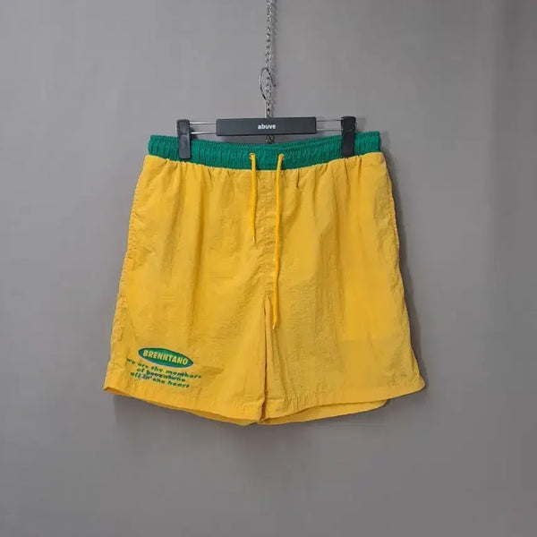 [BUNJANG] Brenntano Color Block Shorts / Brenntano 옐로우 그린 배색 반바지