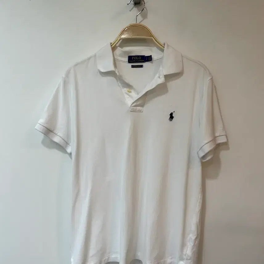 [BUNJANG] Polo Ralph Lauren White Polo T-Shirt - Size S / 폴로 랄프로렌 화이트 폴로 반팔 S
