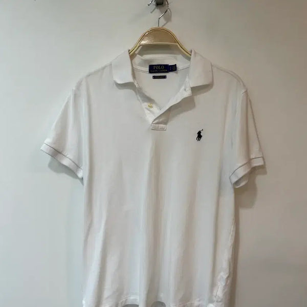 [BUNJANG] Polo Ralph Lauren White Polo T-Shirt - Size S / 폴로 랄프로렌 화이트 폴로 반팔 S