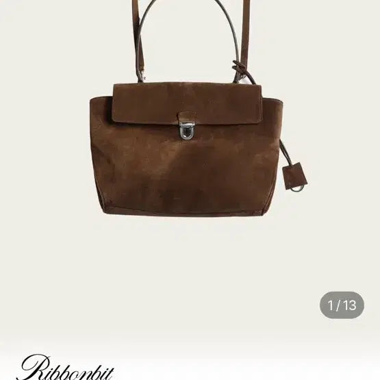 [BUNJANG] Ribbon Light Marrow Bag Brown Italian Suede / 리본빛 말로우백
