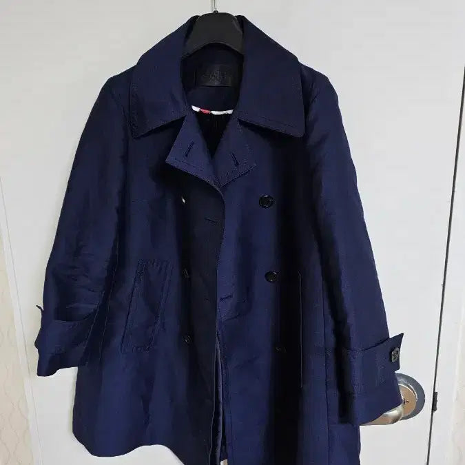 [BUNJANG] Lucky Chouette Trench Coat Navy / 럭키슈에뜨 트렌치자켓 (717