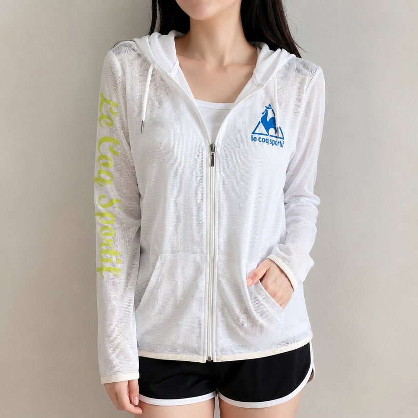 [BUNJANG] Le Coq Sportif Mesh Hooded Zip-Up / [90]르꼬끄 메쉬 후드 집업