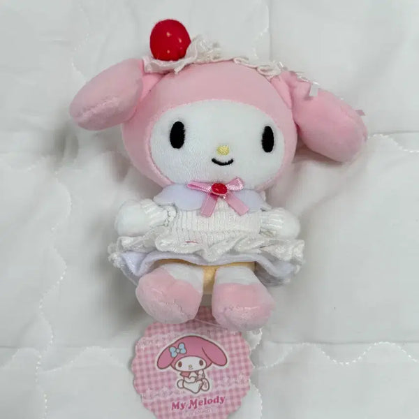 [BUNJANG] Strawberry Cake My Melody Mascot Plush Doll / 딸기 케이크 마이멜로디 마스코트인형