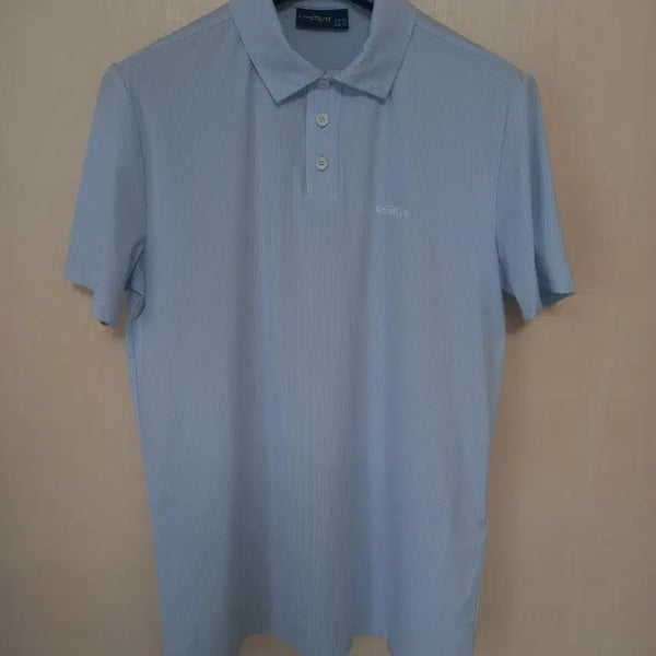 [BUNJANG] Sherbo Golf Polo T-Shirt Sky Blue Nylon Size 100 (Unused) / 쉐르보 골프 카라티셔츠 100 [미사용]