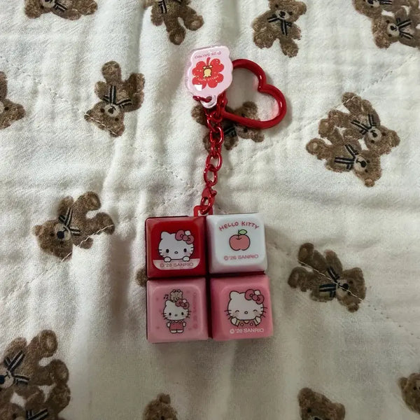 [BUNJANG] Hello Kitty Keycap Keychain / 헬로키티 키캡 키링