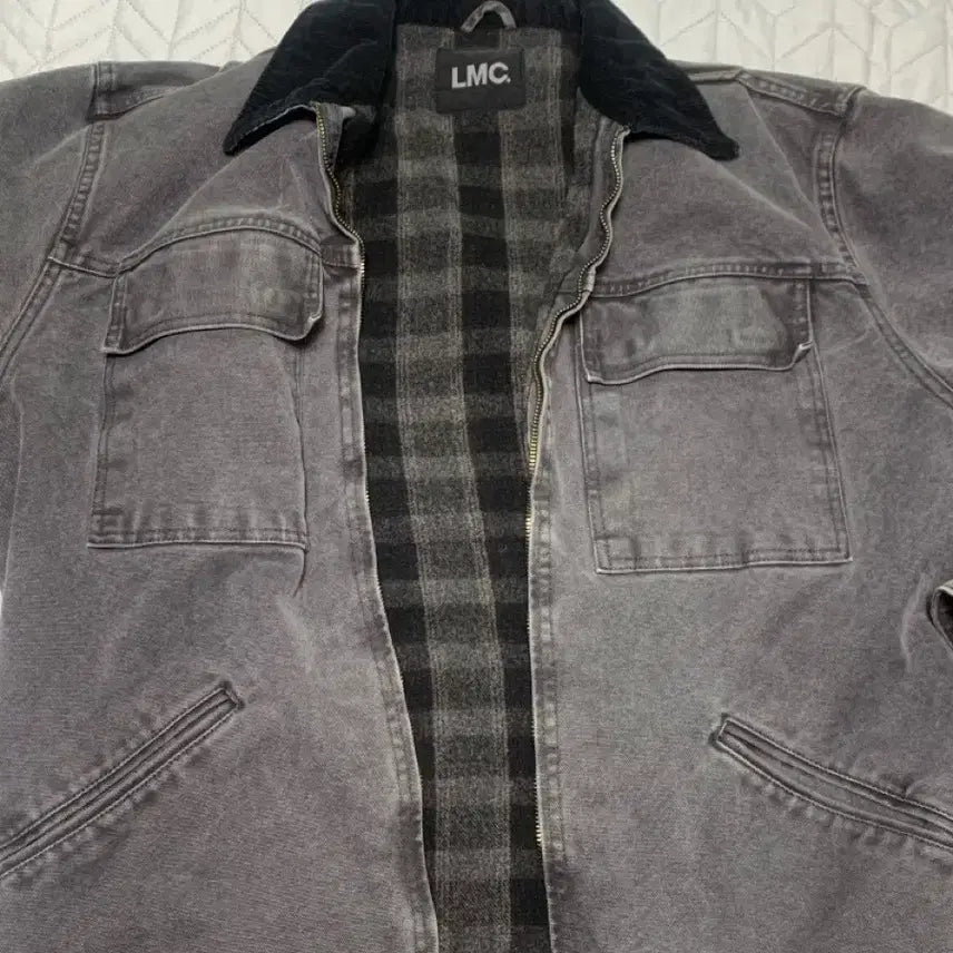 [BUNJANG] LMC Work Jacket Black Check L / lmc 워크자켓 L 사이즈