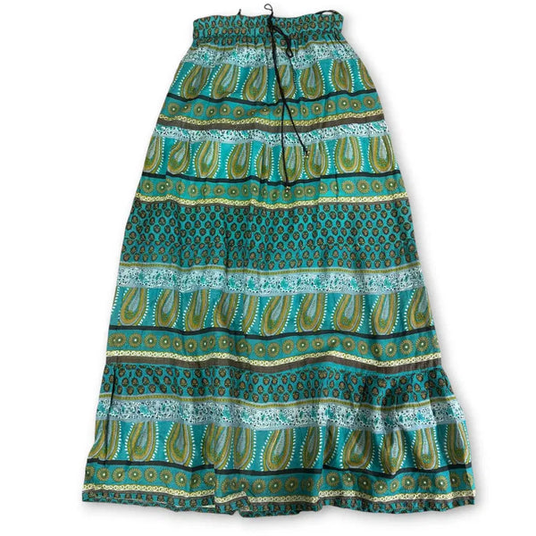 [BUNJANG] Magazin Mint Core Ethnic Indian Boil Cotton Long Skirt (S) / 마가진 민트코어 에스닉 인도 보일코튼 롱스커트 S
