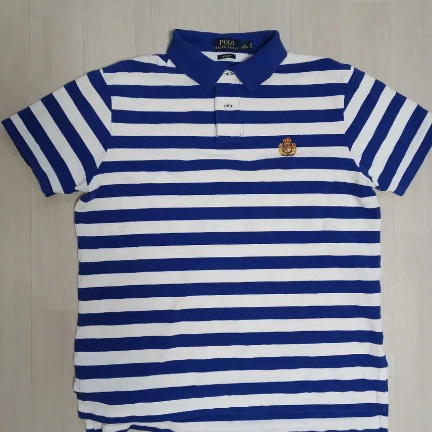 [BUNJANG] Polo Ralph Lauren Men's Striped Short Sleeve Polo Shirt (L) / 폴로 랄프로렌 남성 단가라 반팔 카라티 (L)