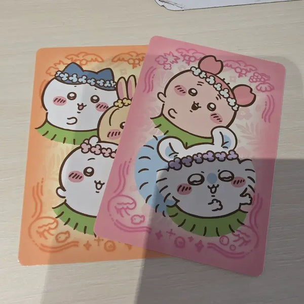 [BUNJANG] Cheekawaii Illustration Card Set (2 Types) / 치이카와 일러스트 카드 2종 세트