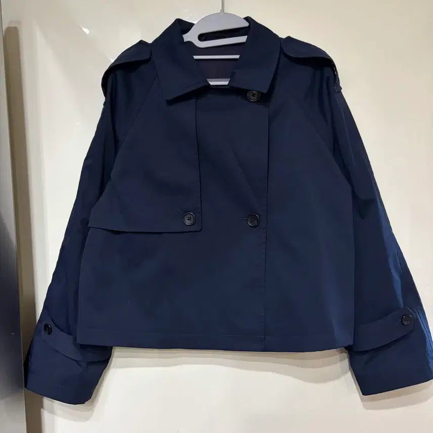 [BUNJANG] GU Navy Short Trench Coat / (L)일본 GU 네이비 컬러의 숏 트렌치코트 새상품