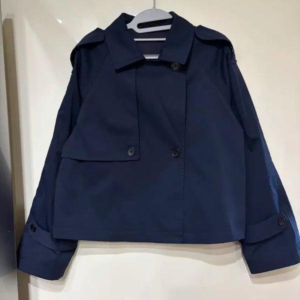 [BUNJANG] GU Navy Short Trench Coat / (L)일본 GU 네이비 컬러의 숏 트렌치코트 새상품