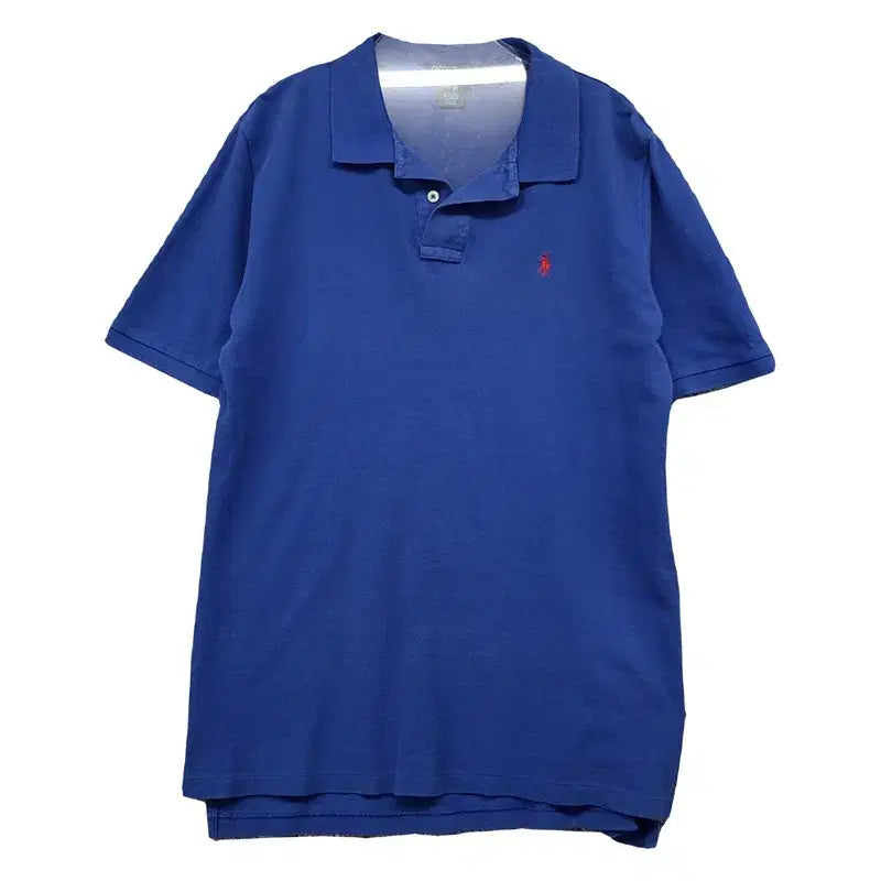 [BUNJANG] Polo Ralph Lauren Blue Logo Short Sleeve Polo Shirt L / 폴로 랄프로렌 블루 로고 반팔 카라티 L