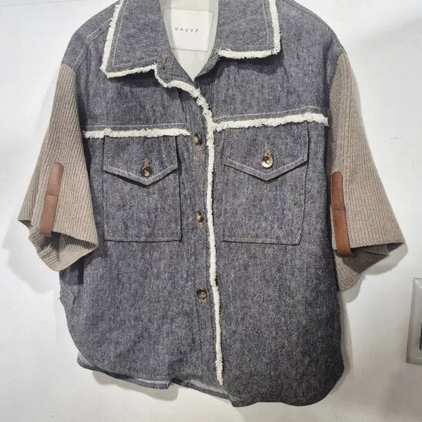 [BUNJANG] MAUVE Linen Blend Shirt Jacket Grey / MAUVE 모브 마   면 혼방 셔츠 자켓 그레이