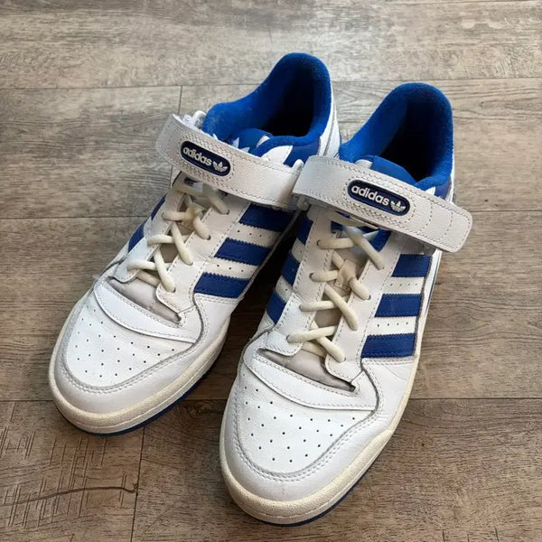 [BUNJANG] Adidas Forum Low White/Blue Size 260 / 아디다스 포럼 로우 화이트/블루 260