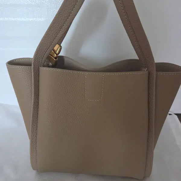 [BUNJANG] Genuine Leather Tote Bag / 소가죽 토트백 베이지