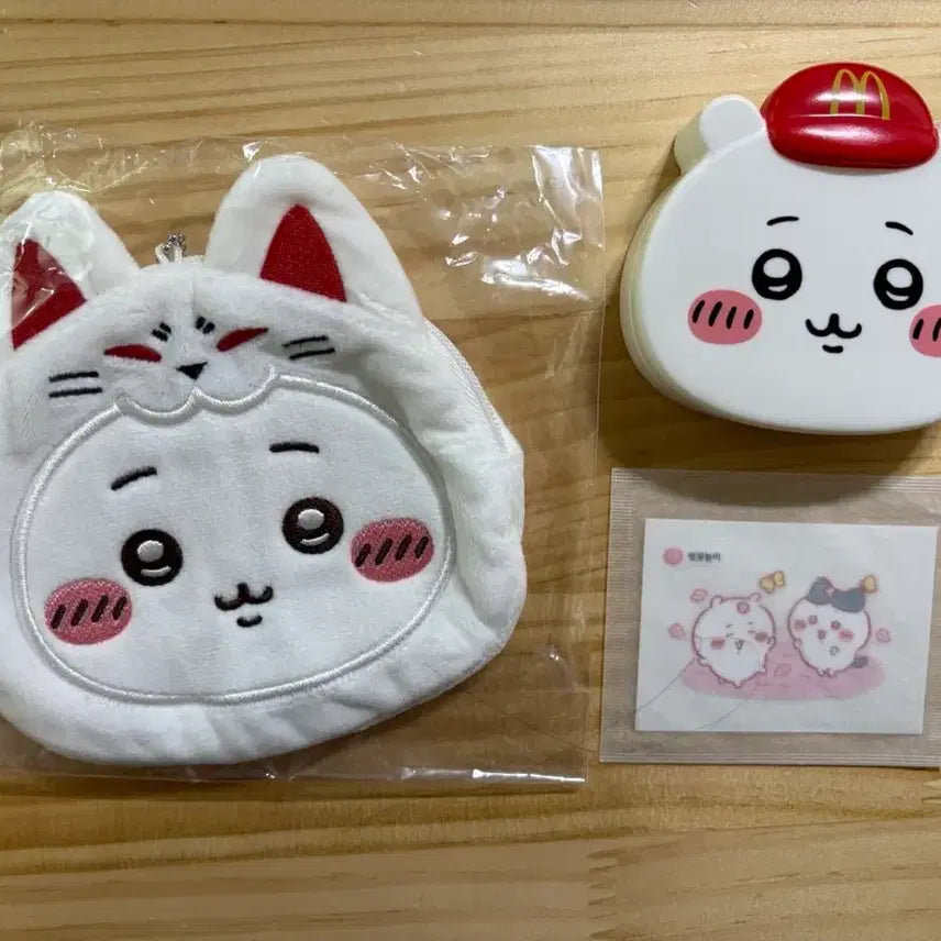 [BUNJANG] Chiikawa Mogu Mogu Honpo Fox Pouch & McDonald's Memo Holder Set / 치이카와 모구모구혼포 여우 파우치 치이카와 맥도날드 치이카와 메모통