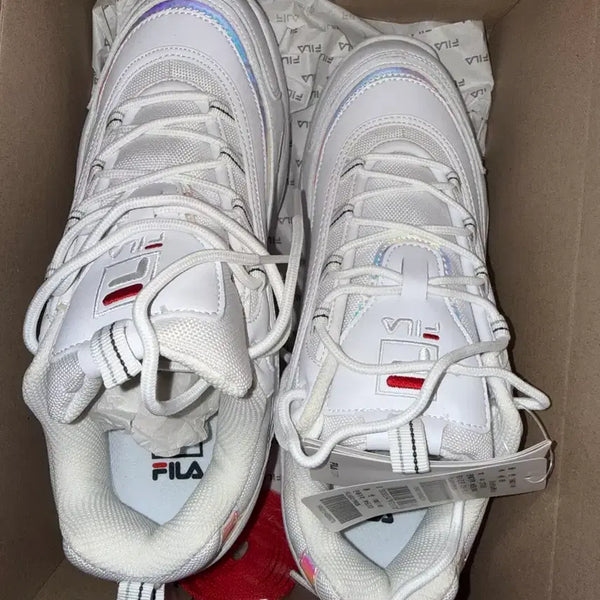[BUNJANG] Fila Sneakers White Hologram Point Size 270 / 휠라 운동화 신발 270