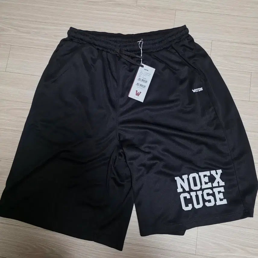 [BUNJANG] WADYN x NO-X Mesh Bermuda Pants Black / 웨이든 WADYN x 노익스강 NO-X 메쉬 버뮤다팬츠 블랙 단순 개봉 판매