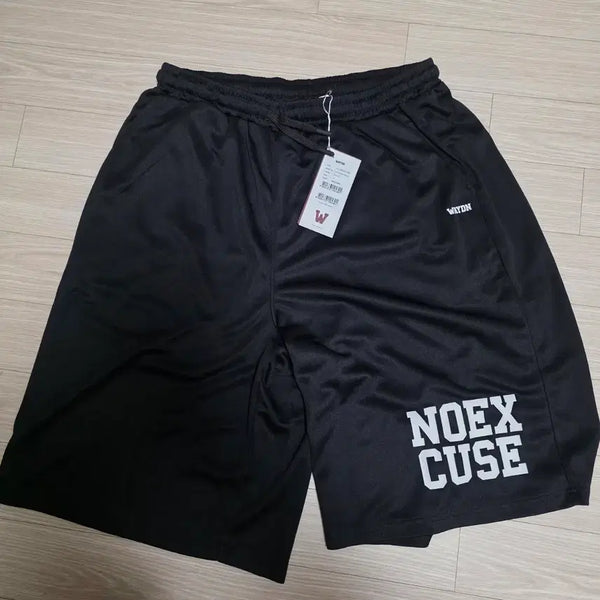[BUNJANG] WADYN x NO-X Mesh Bermuda Pants Black / 웨이든 WADYN x 노익스강 NO-X 메쉬 버뮤다팬츠 블랙 단순 개봉 판매