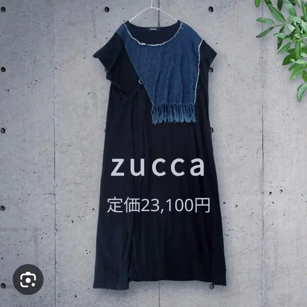 [BUNJANG] ZUCCA 2018 Denim Docking Jersey Dress M / 디자이너 주카(ZUCCA) 2018 데님 도킹 저지 원피스 M