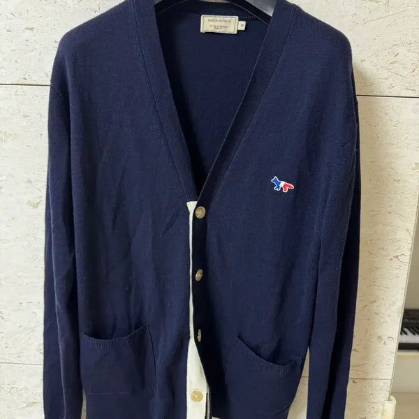 [BUNJANG] Maison Kitsuné Navy Cardigan (Size M) / 메종키츠네 네이비 가디건 M사이즈