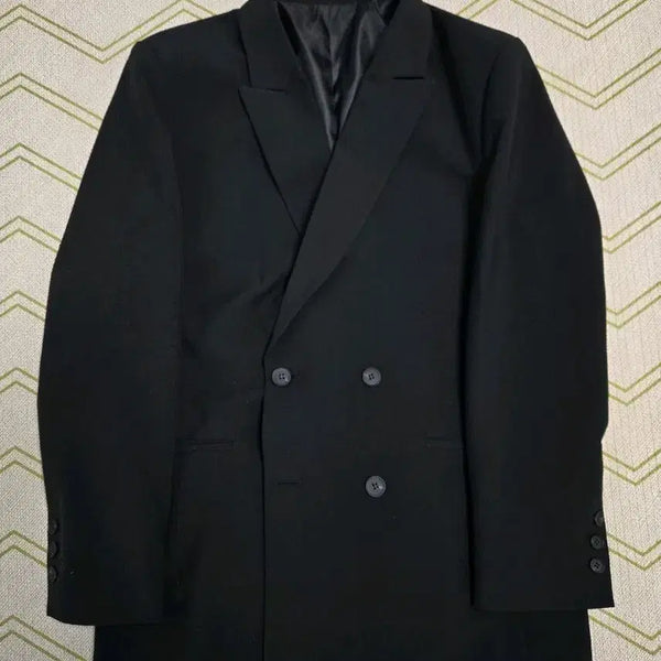 [BUNJANG] Black Double-Button Suit Set / 블랙 더블 버튼 정장 세트