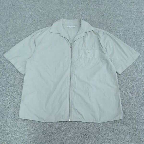 [BUNJANG] ZARA Short Sleeve Zip-Up S / S 자라 반팔 집업 | 0717C46