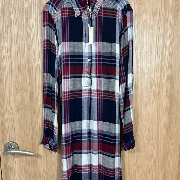 [BUNJANG] Max Studio Checked Shirt Dress - Size M / 맥스 스튜디오 체크 셔츠 원피스 M 새상품