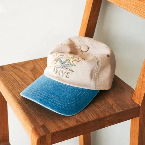 [BUNJANG] Neulbo Beige Flower Embroidered Ball Cap / 반택무배) 너버스 beige flower 플라워 자수 볼캡 7.6>>>5.8