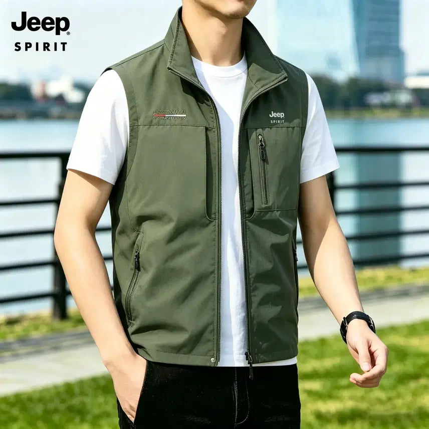 [BUNJANG] JEEP SPIRIT Men's Lightweight Vest / JEEP SPIRIT 남성 경량 조끼 여름 베스트 아웃도어 다용도 포켓 캐주얼 조끼