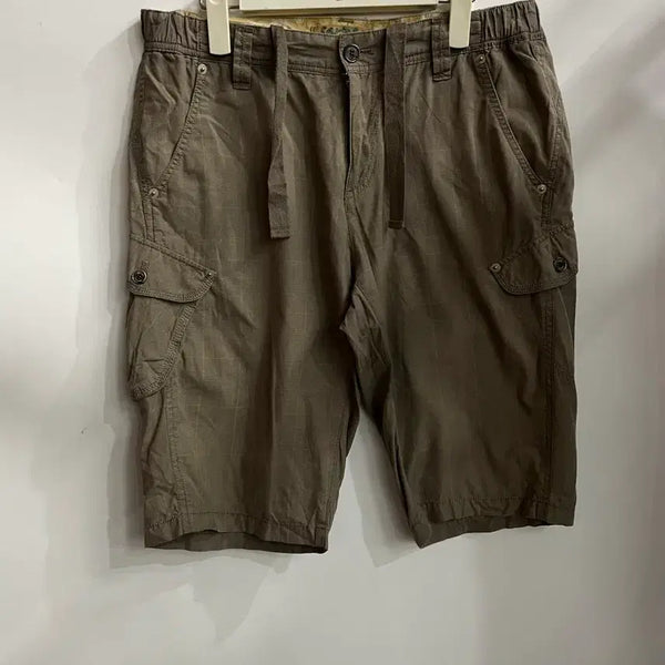 [BUNJANG] Series Khaki Check Cargo Shorts / [32] 시리즈(series;) 카키 체크 카고 반바지 2.5