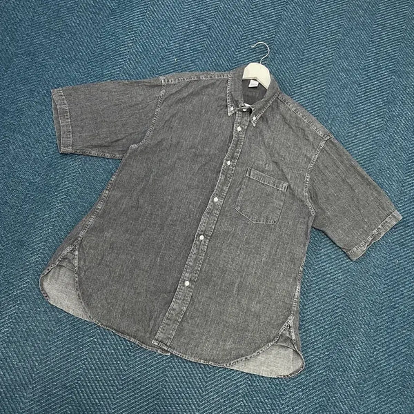 [BUNJANG] Partimento Denim Short Sleeve Shirt / [L] 파르티멘토 데님 반팔 셔츠 만원샵