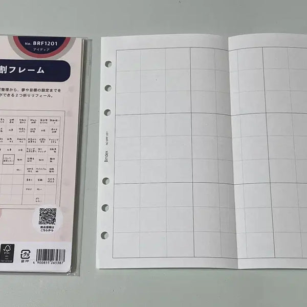 [BUNJANG] Nolti A6 6-Ring Mandala Refill Pages / 놀티 A6 6공 9칸 만다라트 속지