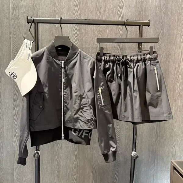 [BUNJANG] Women's Golf Windbreaker Jacket Black / 여성 골프 바람막이 자켓 블랙