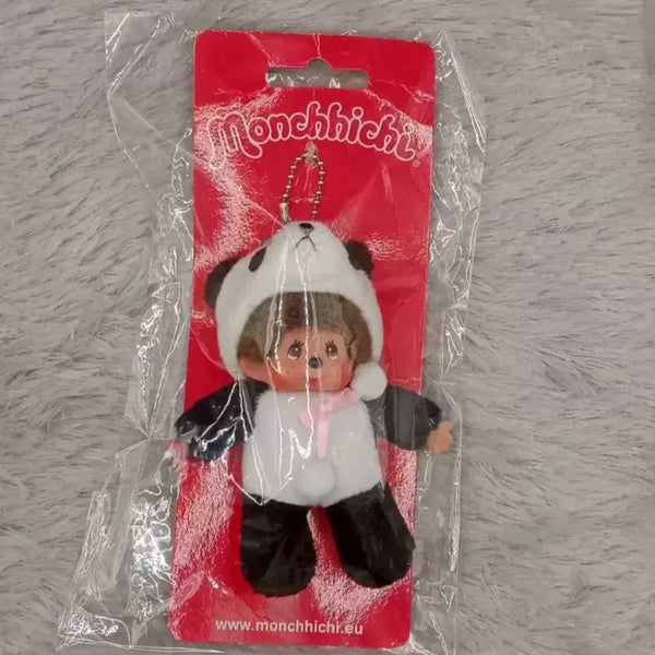 [BUNJANG] Rare Monchhichi Panda Mini Keychain / 희귀 몬치치 팬더 미니 키링